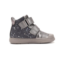 D.D.Step pantofi fete Ponte20 supinati 22-33 Metallic Grey cu inimioare