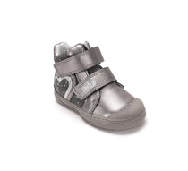 D.D.Step pantofi fete Ponte20 supinati 22-33 Metallic Grey cu inimioare