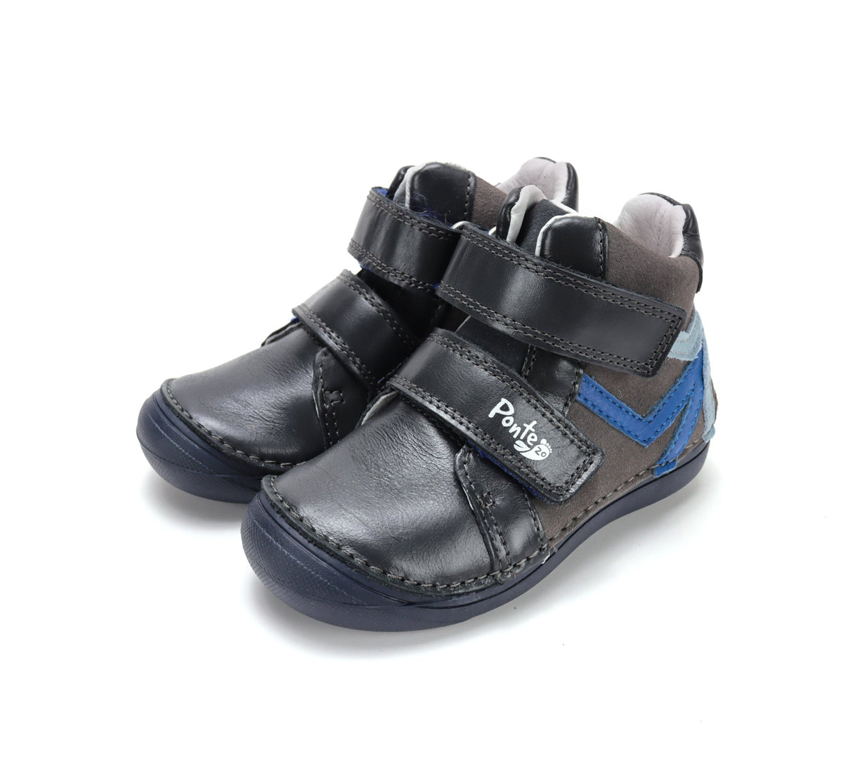 D.D.Step pantofi baieti Ponte20 supinati 24-35 Marine grey cu albastru