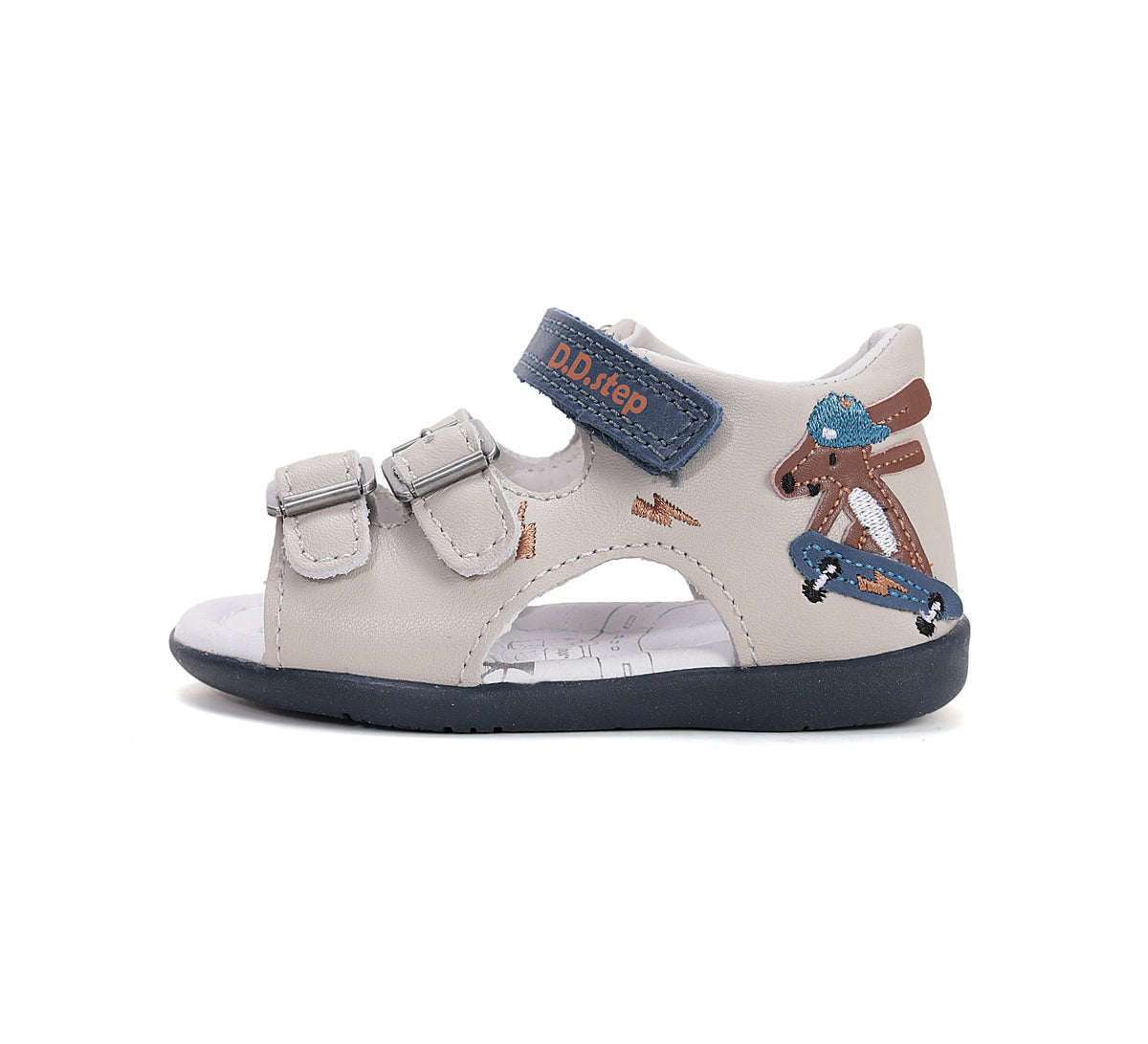 D.D.Step sandale baieti 20-25 Dove Grey cu catel