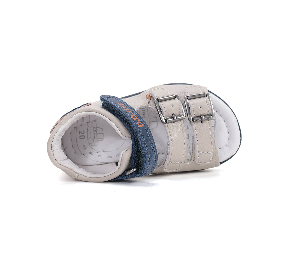 D.D.Step sandale baieti 20-25 Dove Grey cu catel