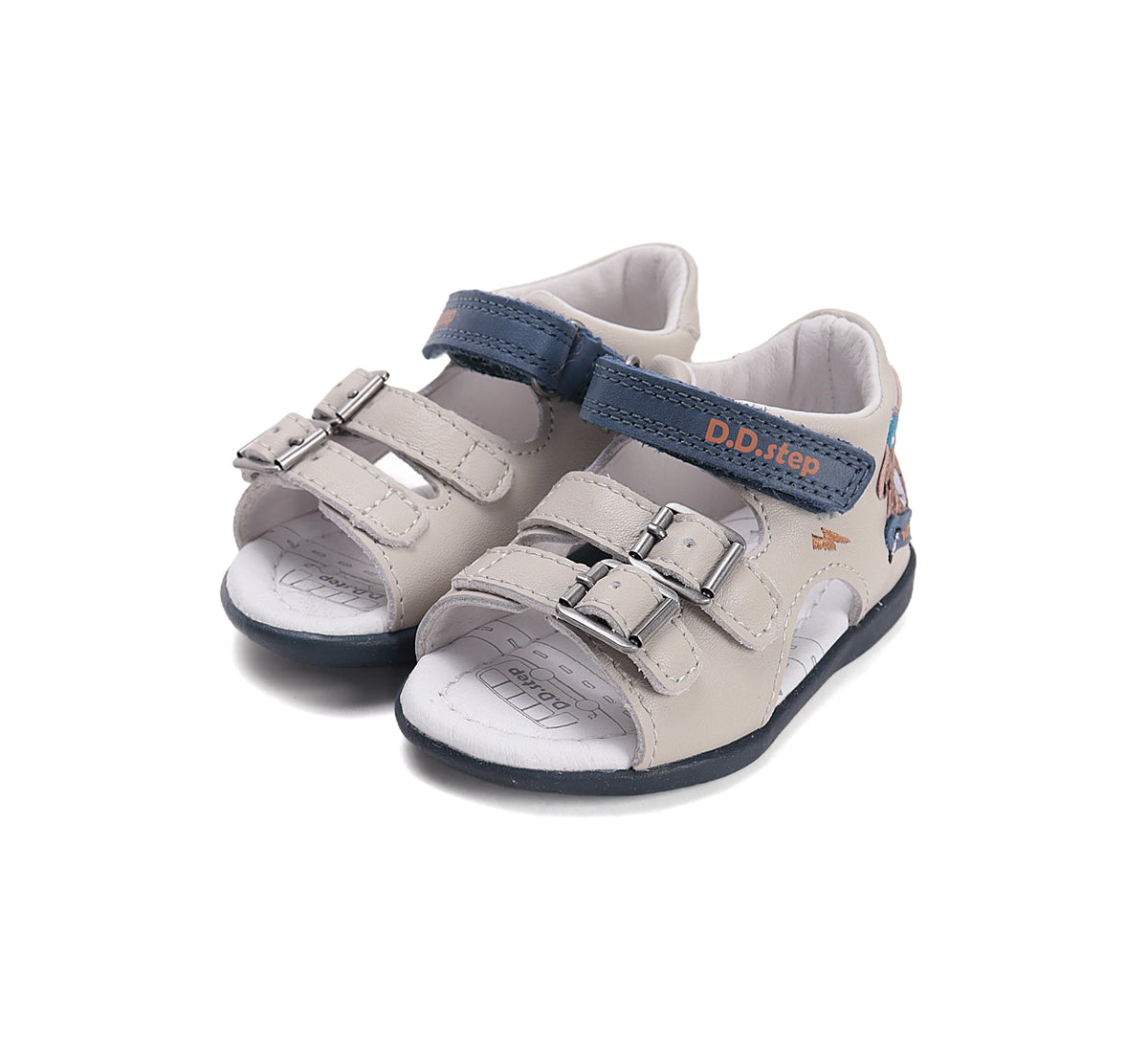 D.D.Step sandale baieti 20-25 Dove Grey cu catel