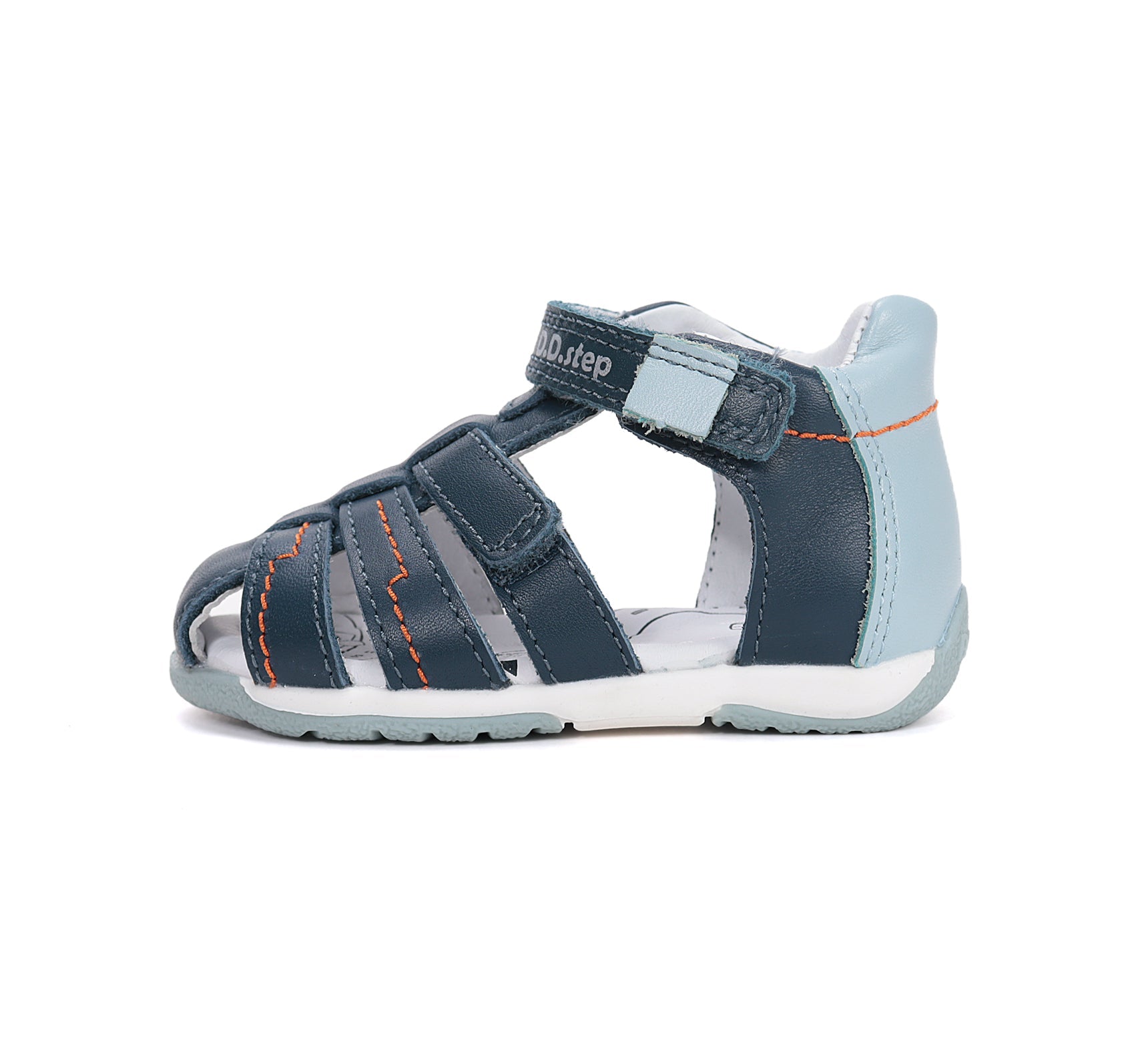 D.D.Step sandale baieti 20-25 Royal Blue cu cusaturi Imagine secundară a produsului
