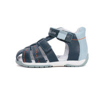 D.D.Step sandale baieti 20-25 Royal Blue cu cusaturi