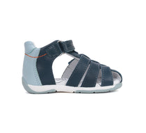 D.D.Step sandale baieti 20-25 Royal Blue cu cusaturi