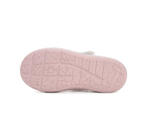D.D.Step pantofi fete Primii pasi decupati 20-25 White cu flori desenate