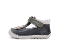 D.D.Step pantofi baieti decupati Barefoot 20-25 Royal Blue cu arici