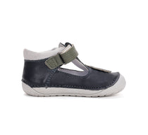 D.D.Step pantofi baieti decupati Barefoot 20-25 Royal Blue cu arici