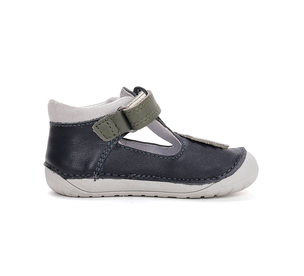 D.D.Step pantofi baieti decupati Barefoot 20-25 Royal Blue cu arici