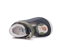 D.D.Step pantofi baieti decupati Barefoot 20-25 Royal Blue cu arici