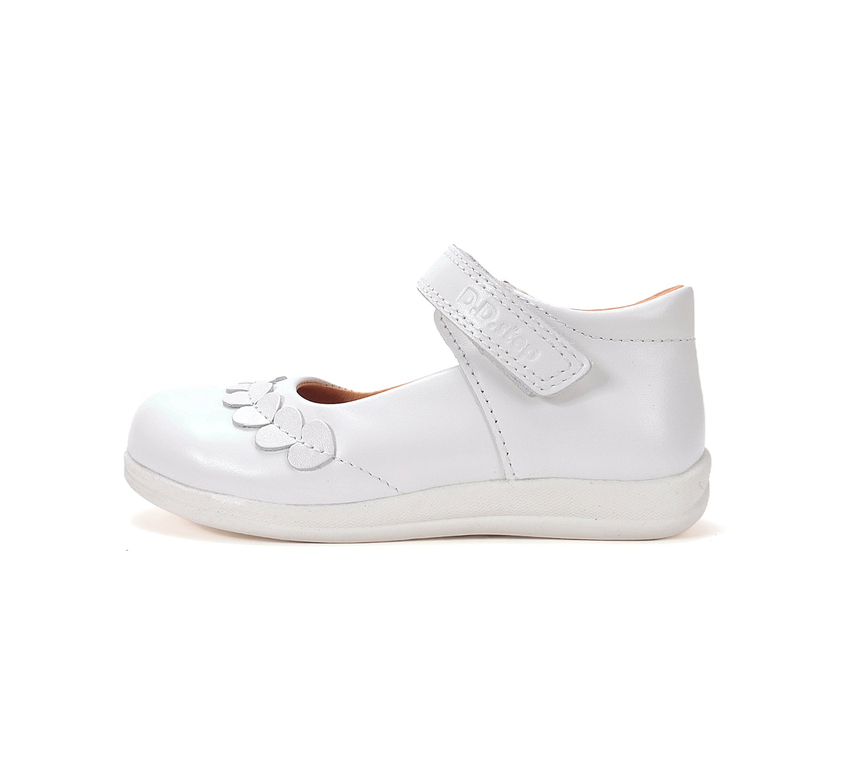 D.D.Step pantofi fete decupati 26-35 White cu inimioare aplicate Imagine secundară a produsului