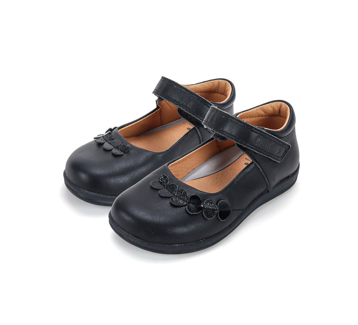 D.D.Step pantofi fete decupati 26-37 Black cu inimioare aplicate Imagine principală a produsului