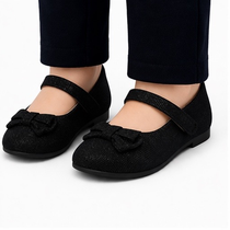 i`Miss Q pantofi fetite tip balerini cu fundita 24-30 Black