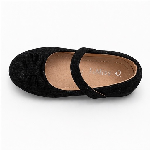 i`Miss Q pantofi fetite tip balerini cu fundita 24-30 Black