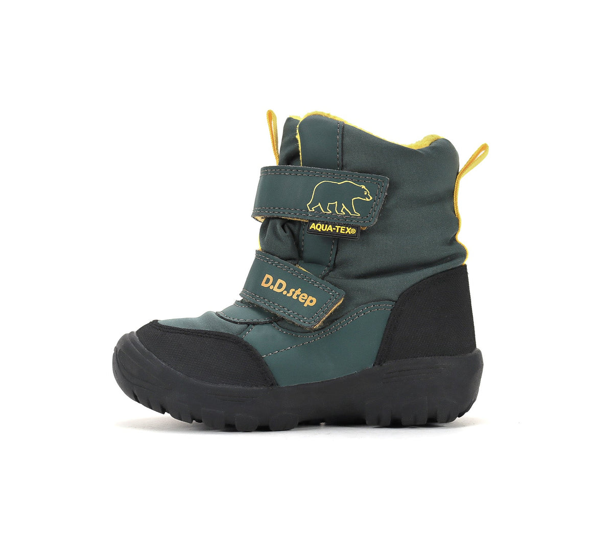 D.D.Step ghete baieti Aqua-Tex captusite 28-33 Emerald cu urs polar