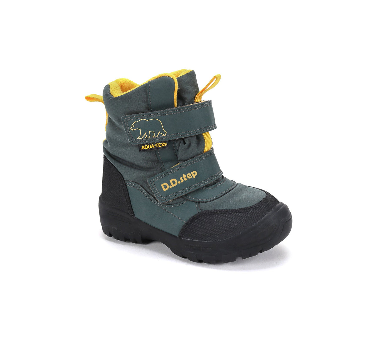 D.D.Step ghete baieti Aqua-Tex captusite 28-33 Emerald cu urs polar
