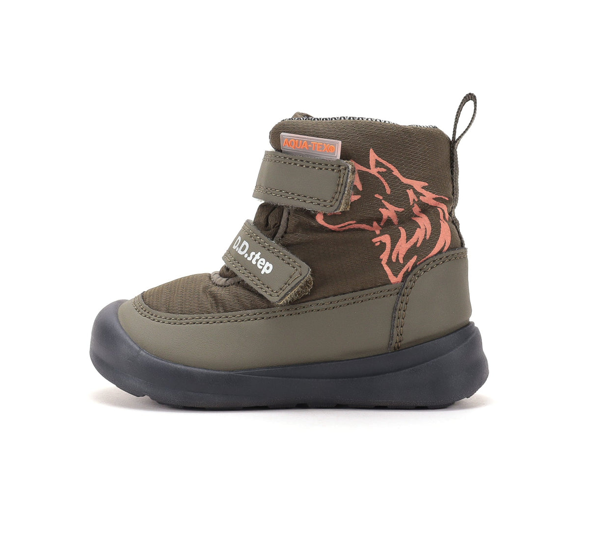 D.D.Step ghete baieti impermeabile Aqua-Tex 22-27 Olive cu lup
