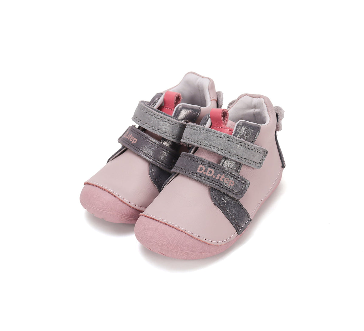 D.D.Step pantofi fete Primii pasi 19-24 Baby Pink cu Koala