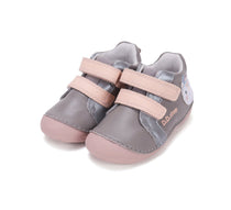 D.D.Step pantofi fete Primii pasi 19-24 Marine Grey cu bufnita