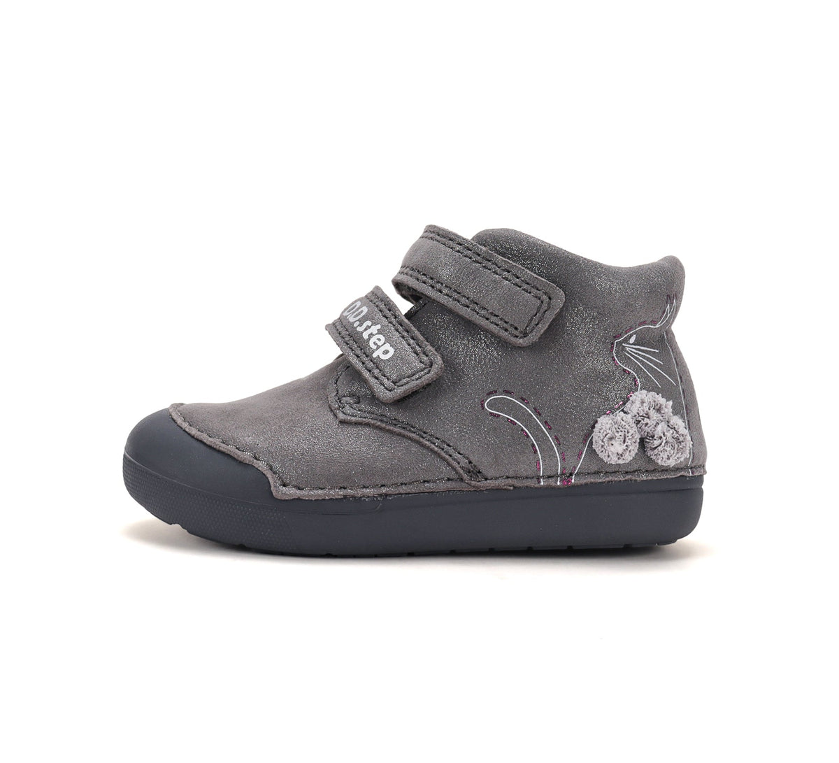 D.D.Step pantofi fete Primii pasi 20-25 Marine Grey cu pisica