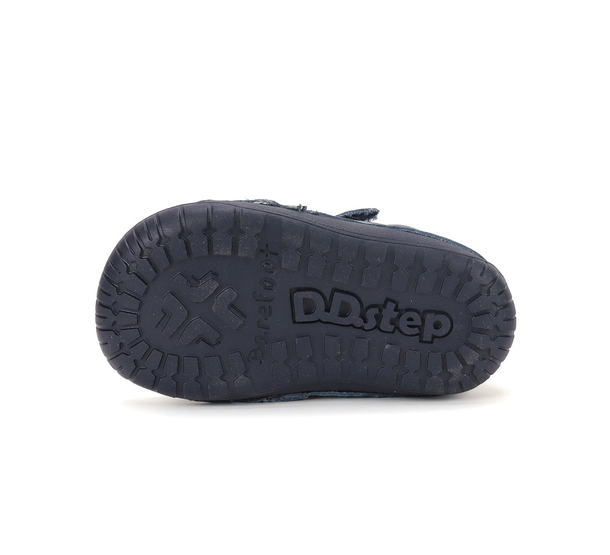 D.D.Step pantofi baieti Barefoot 20-25 Royal Blue cu dinozauri