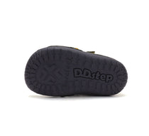 D.D.Step pantofi baieti Barefoot 20-25 Olive cu dinozauri