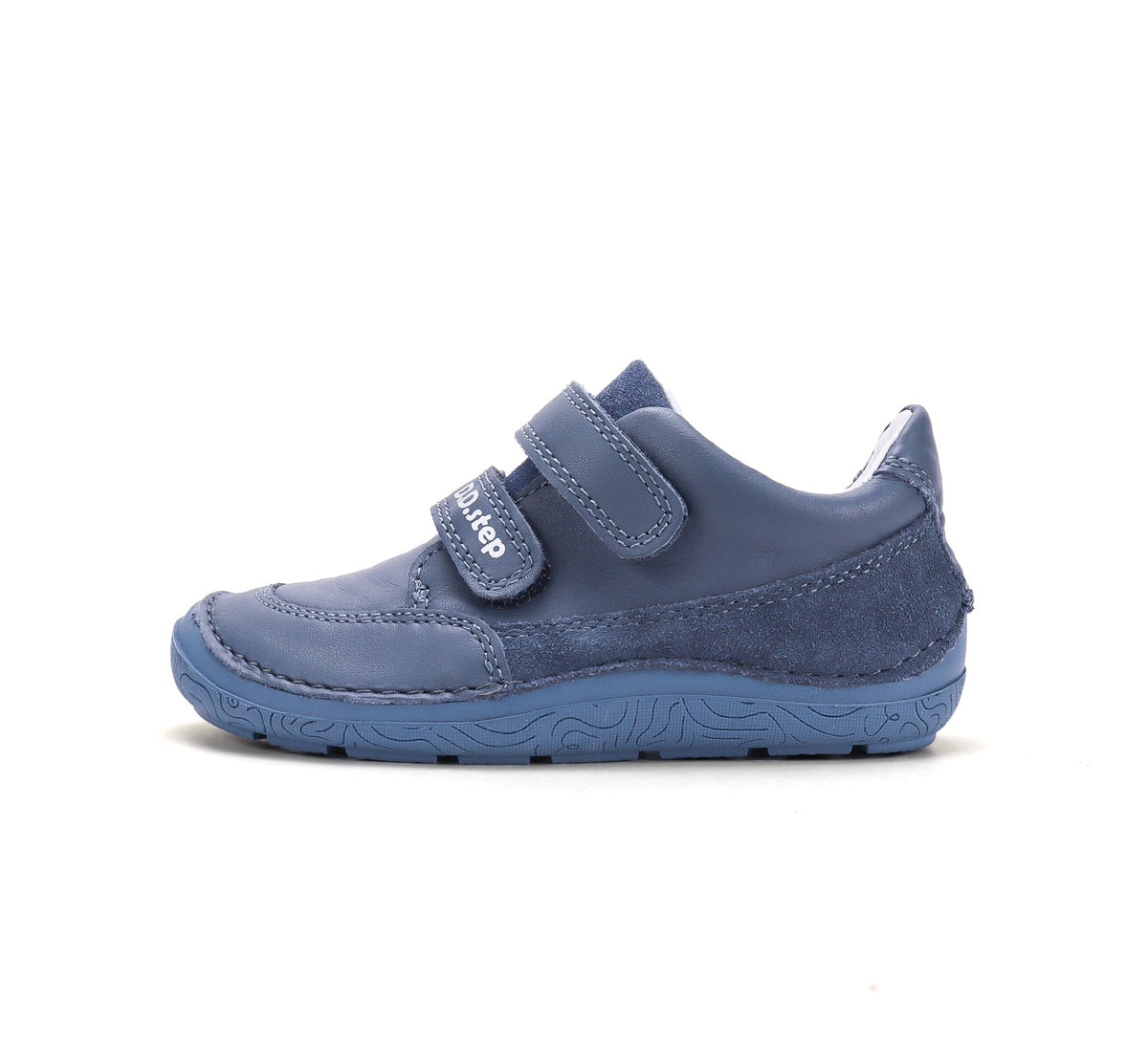 D.D.Step pantofi baieti Barefoot 22-33 Royal Blue cu cusaturi