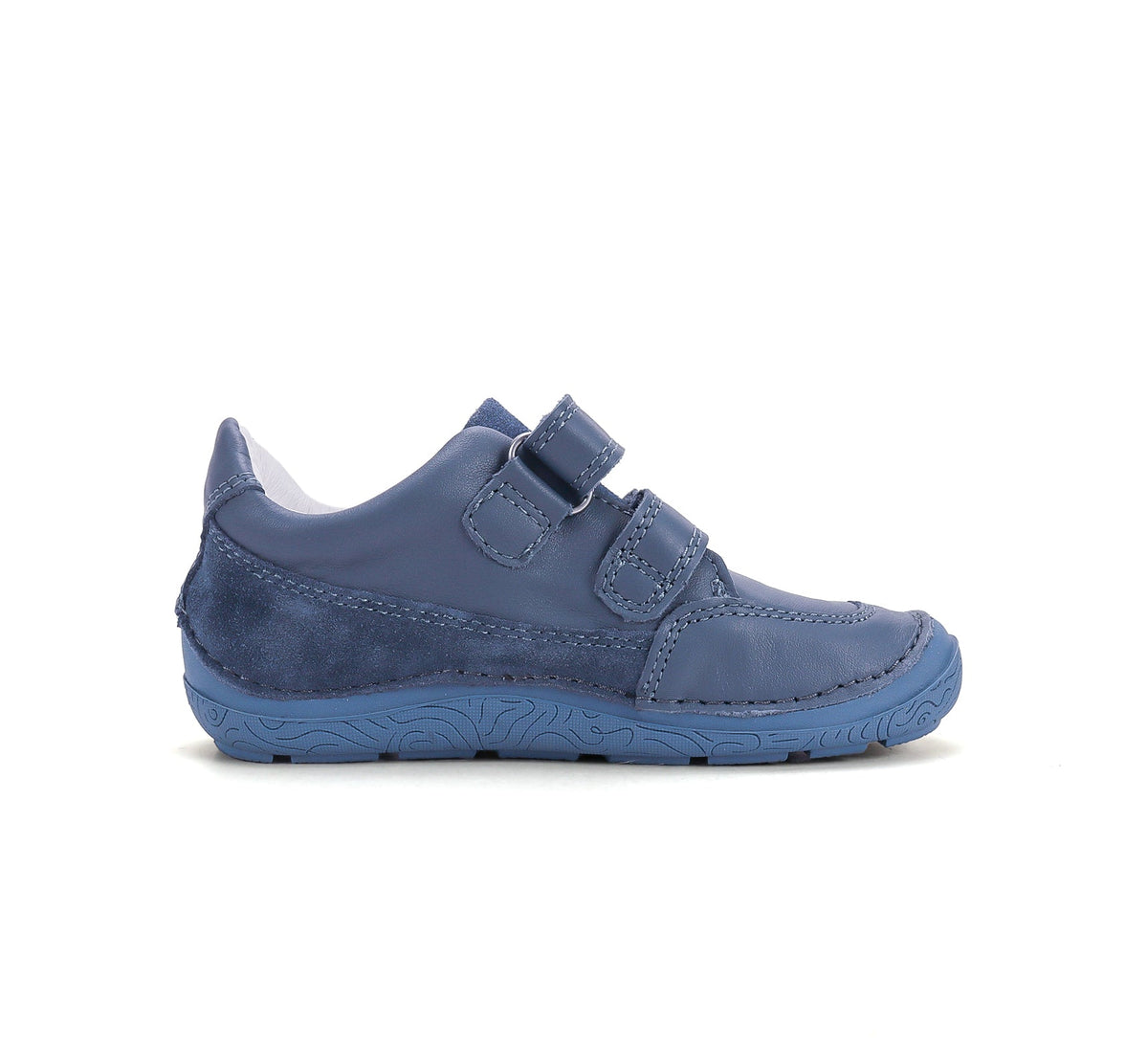 D.D.Step pantofi baieti Barefoot 22-33 Royal Blue cu cusaturi