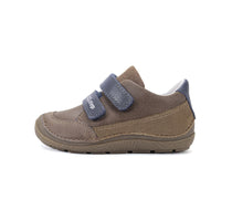 D.D.Step pantofi baieti Barefoot 28-33 Chocolate cu cusaturi