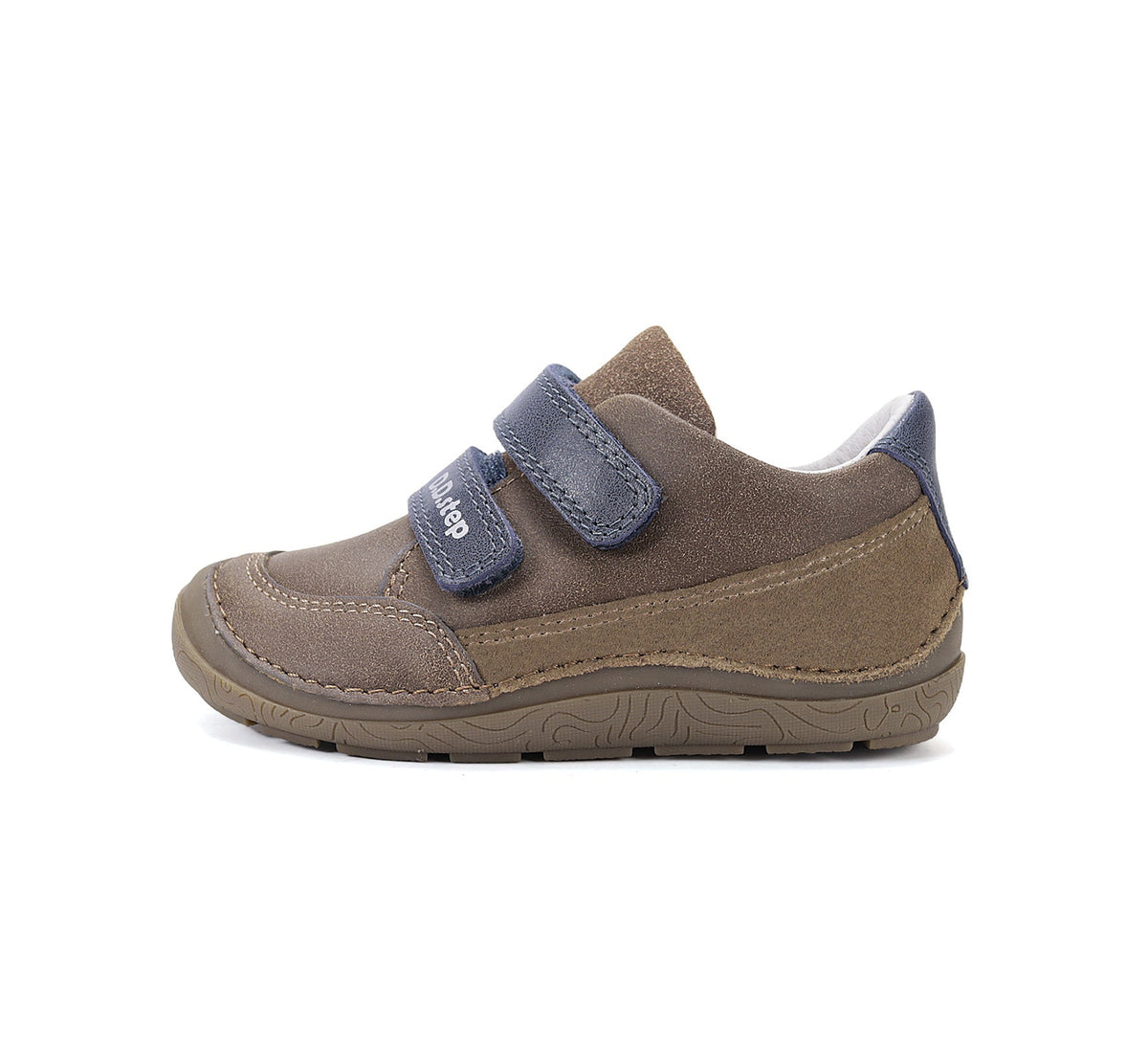 D.D.Step pantofi baieti Barefoot 28-33 Chocolate cu cusaturi