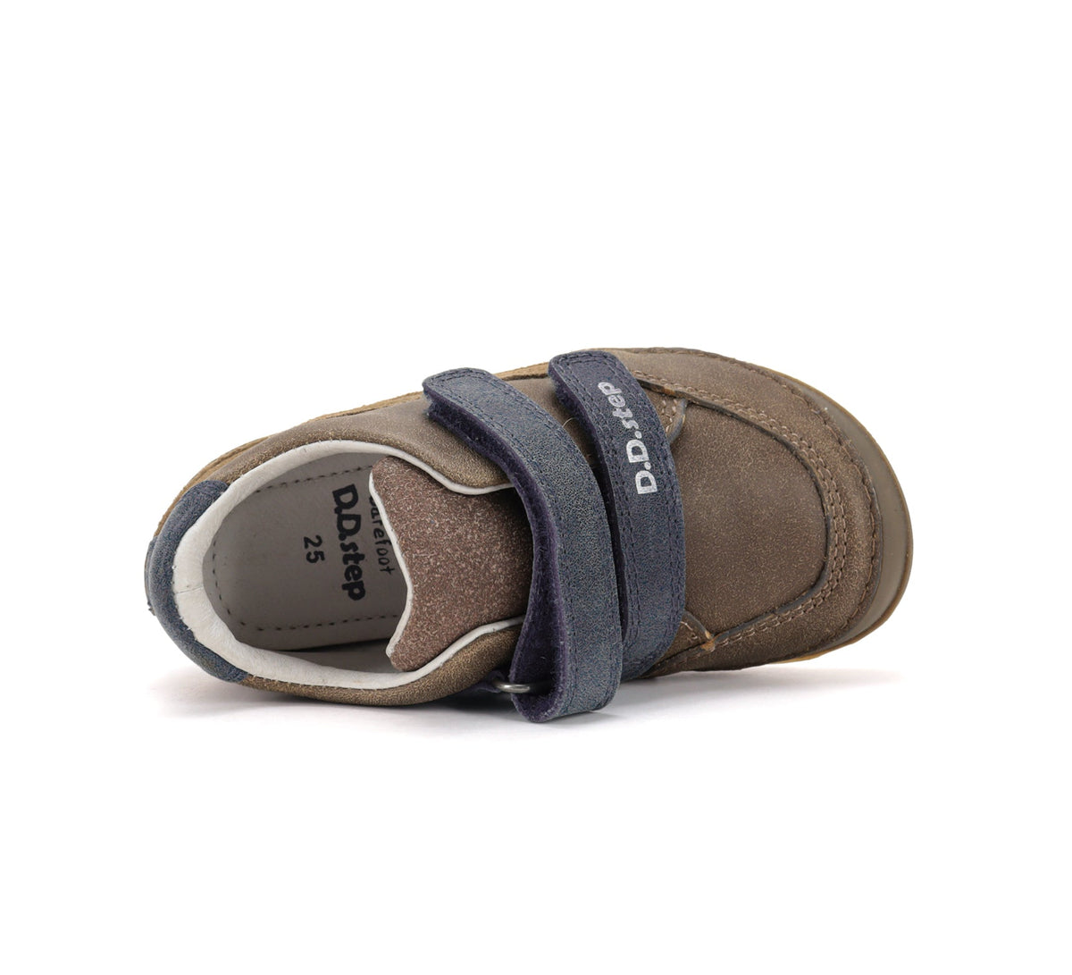 D.D.Step pantofi baieti Barefoot 28-33 Chocolate cu cusaturi