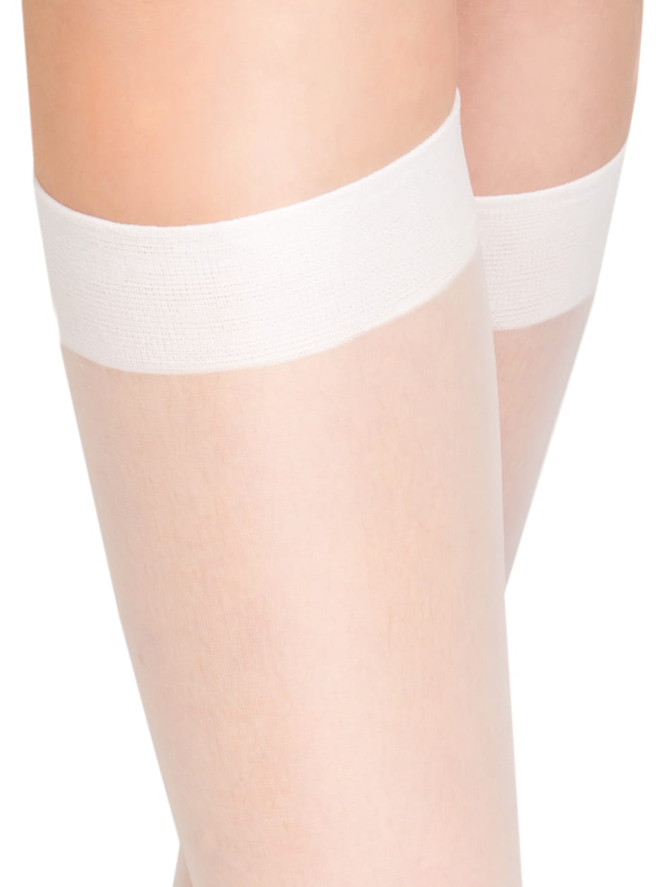 Noviti soseta fete pana la genunchi 20 DEN simple ONE SIZE - 2 perechi Alb Imagine principală a produsului