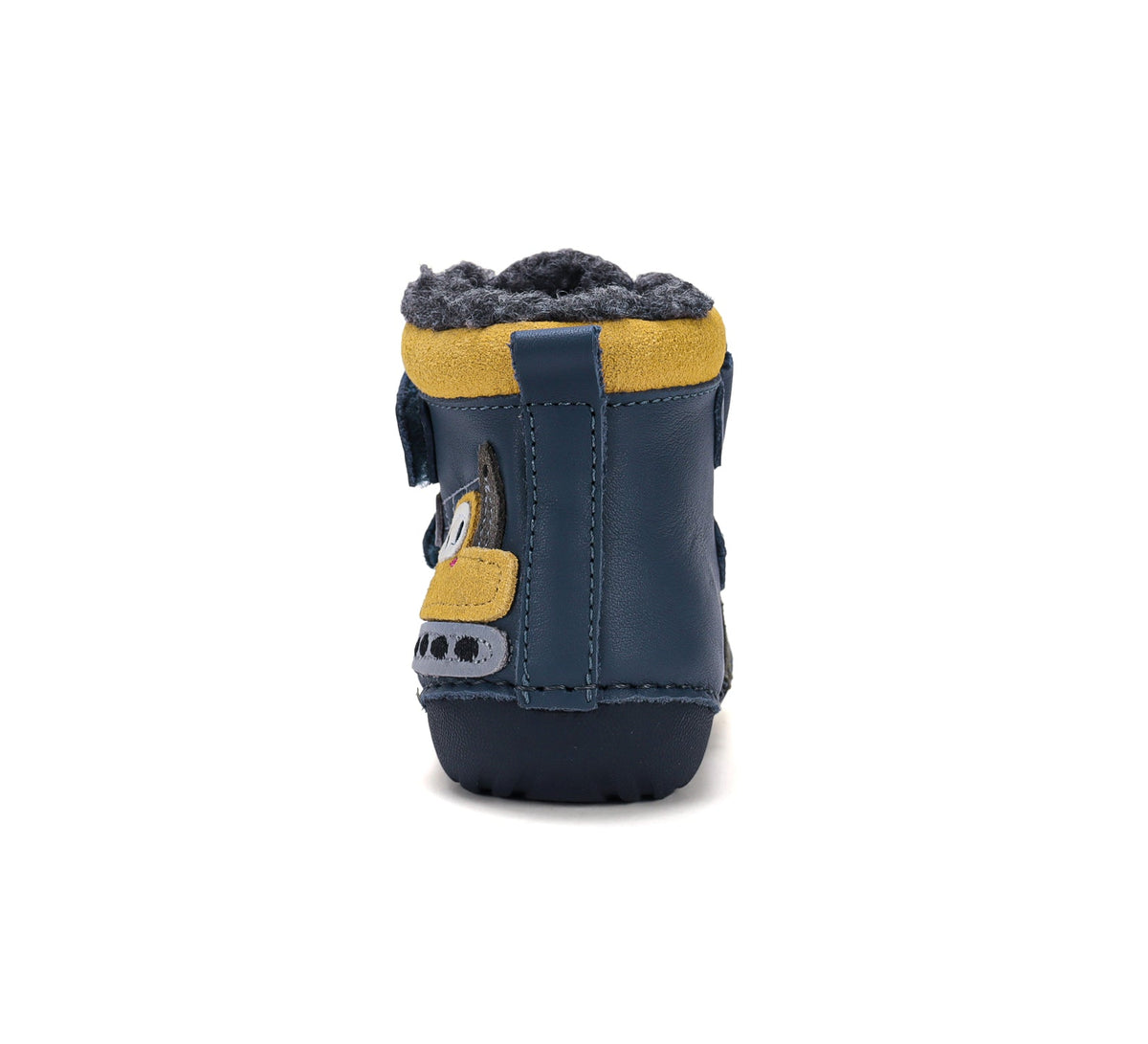 D.D.Step ghete baieti imblanite Primii Pasi 19-24 Royal Blue cu Excavator