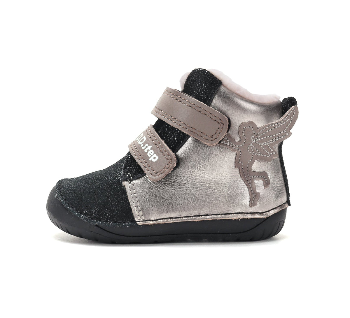 D.D.Step ghete fete Barefoot imblanite 20-25 Champagne cu ingeras