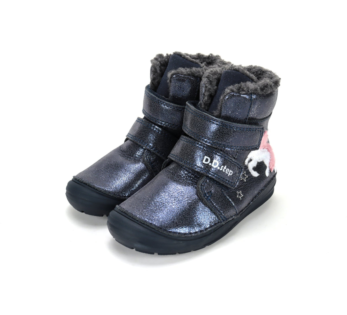 D.D.Step ghete fete imblanite 20-31 Cobalt cu unicorn