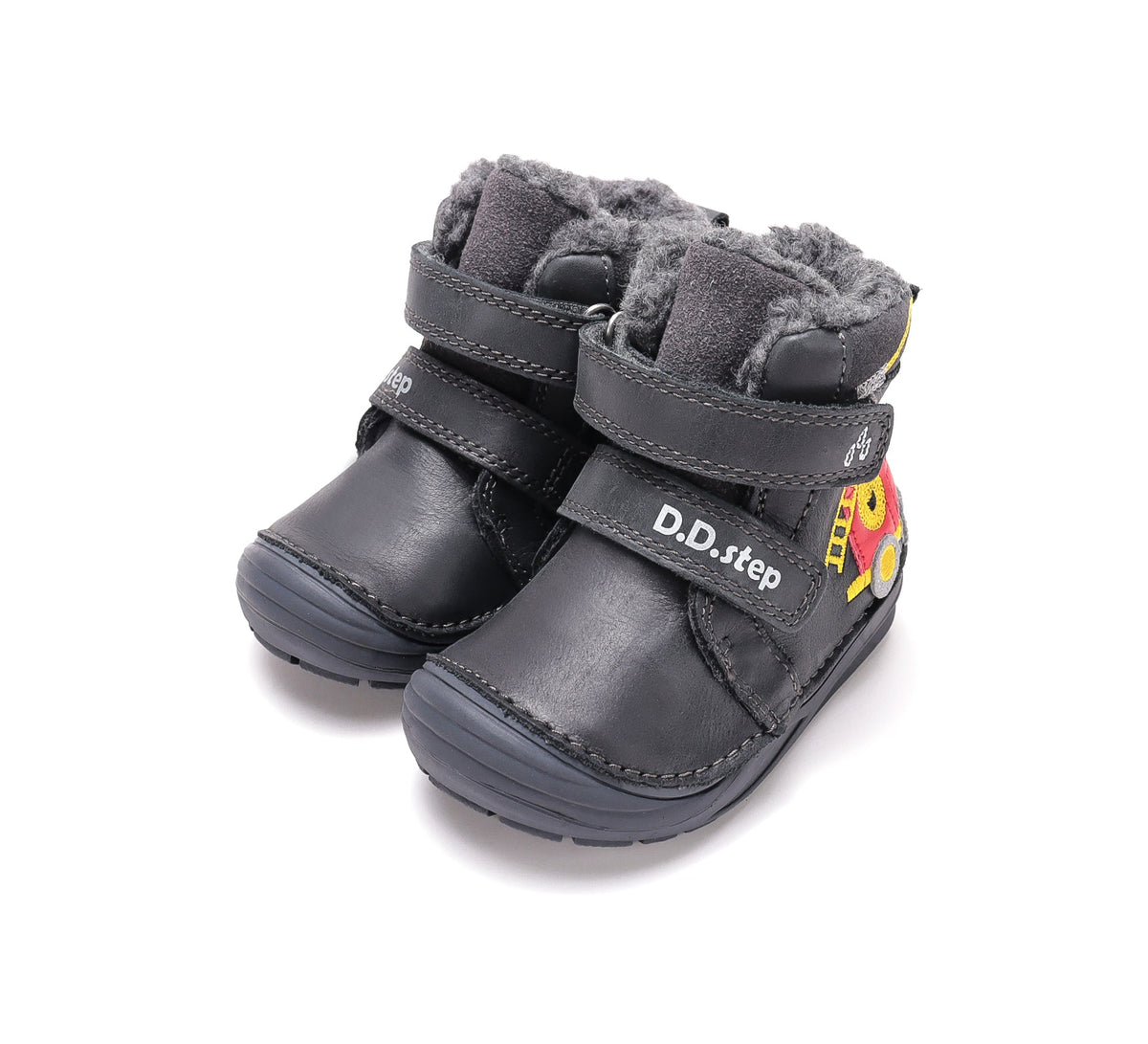 D.D.Step ghete baieti imblanite 20-31 Black cu masina de pompieri