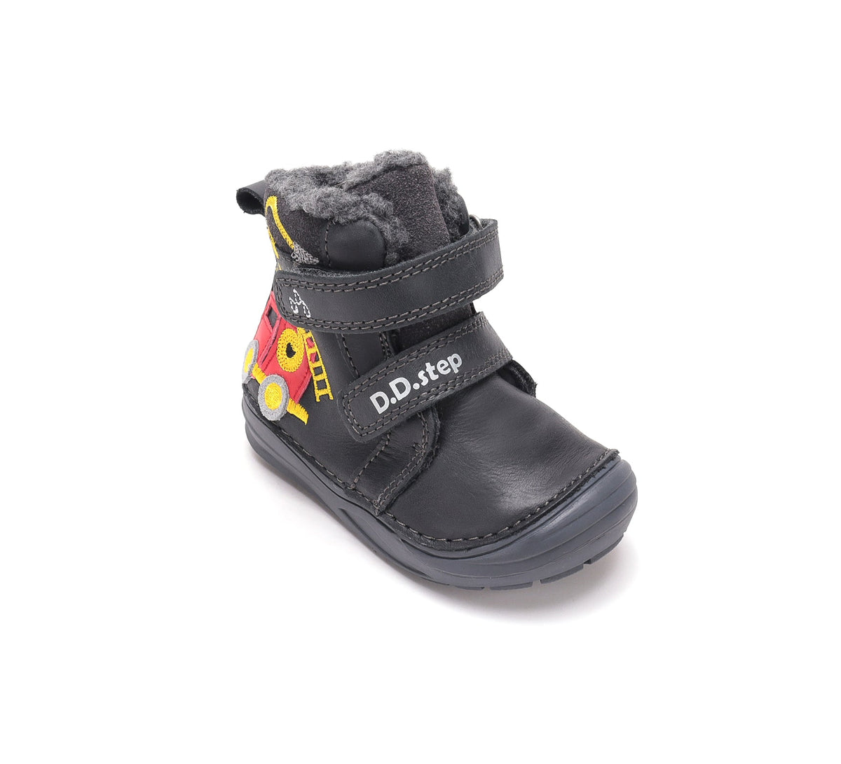 D.D.Step ghete baieti imblanite 20-31 Black cu masina de pompieri