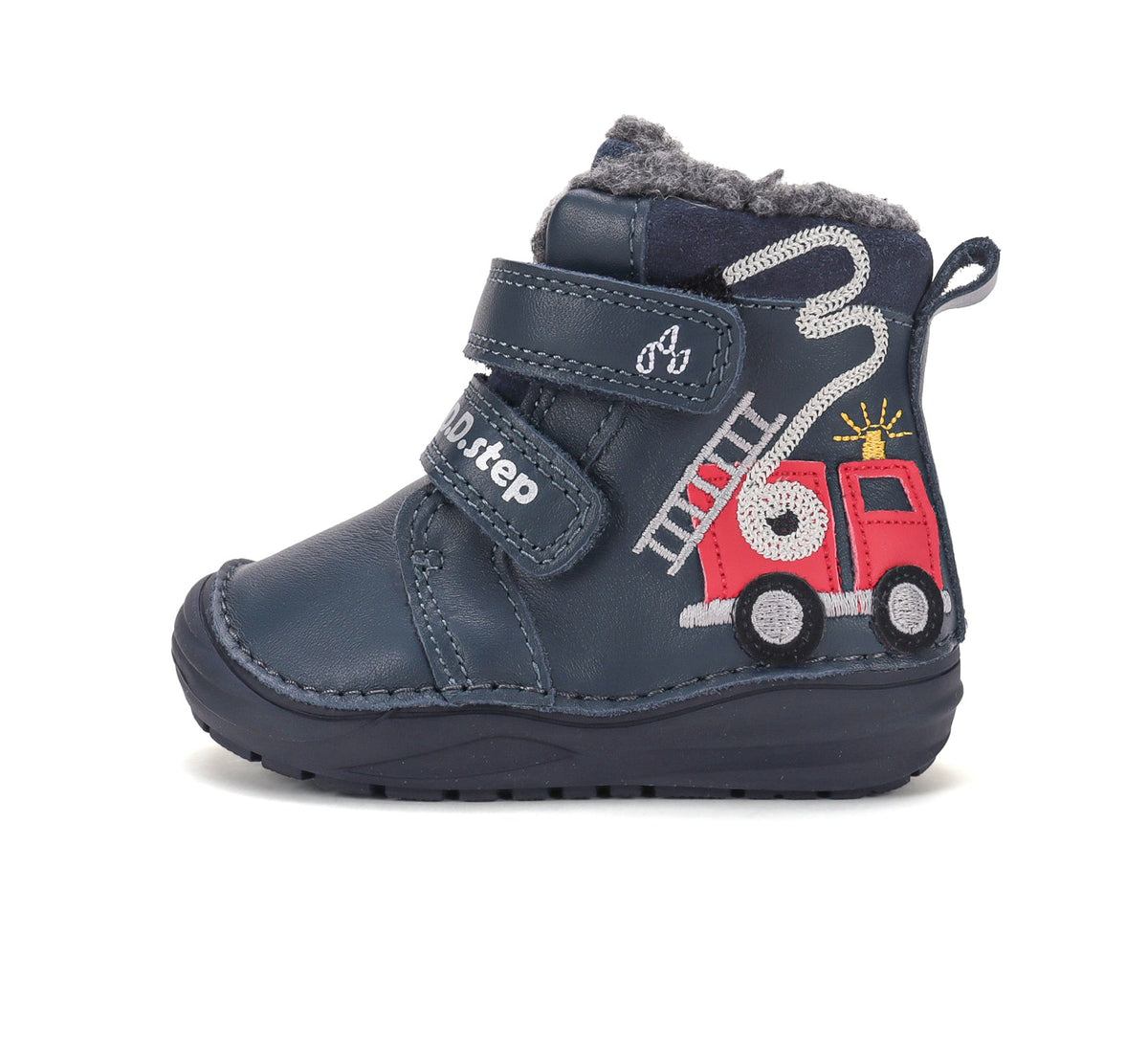 D.D.Step ghete baieti imblanite 20-25 Royal Blue cu masina de pompieri