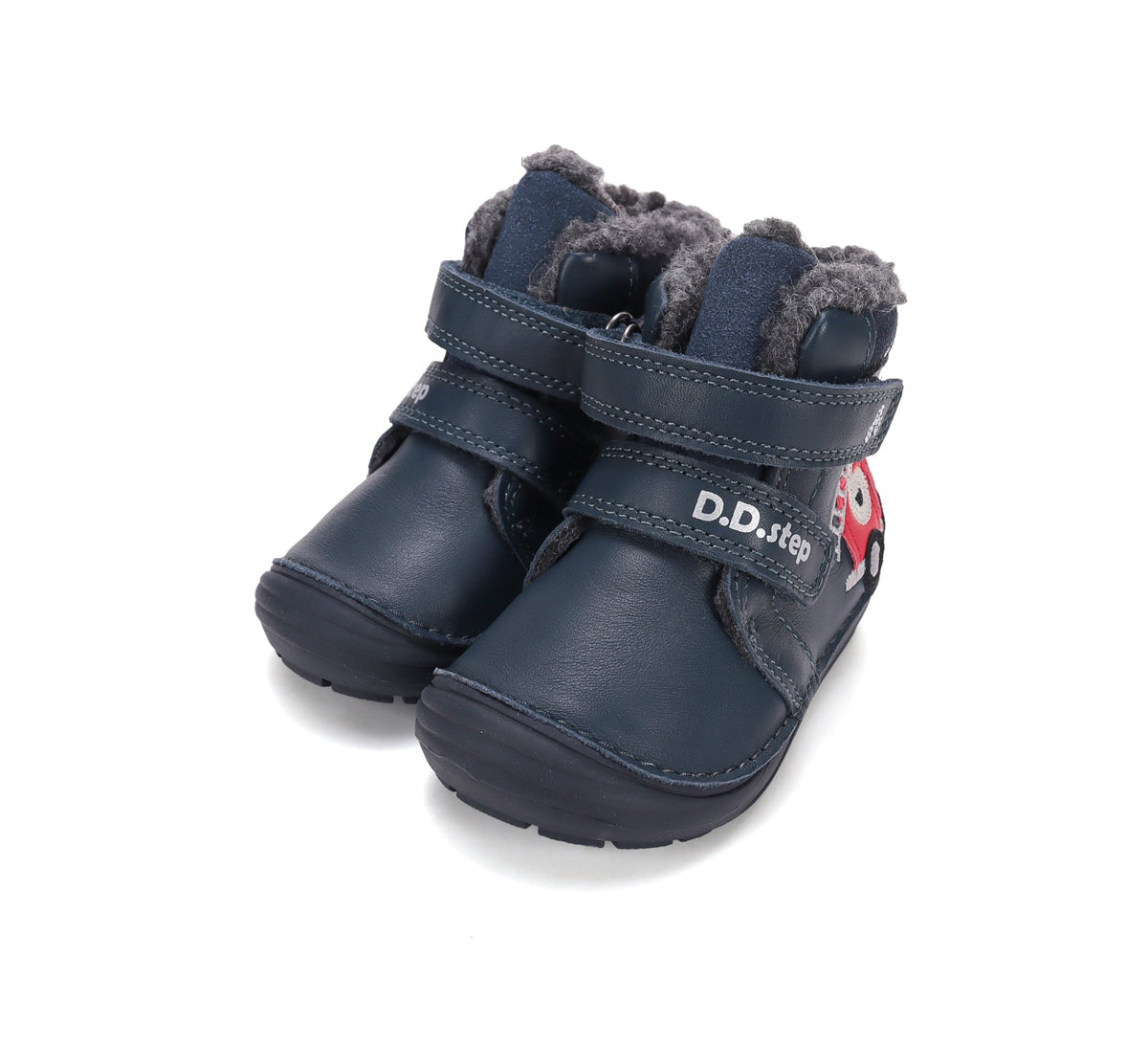 D.D.Step ghete baieti imblanite 20-25 Royal Blue cu masina de pompieri