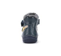 D.D.Step ghete baieti imblanite 20-31 Royal Blue cu galben