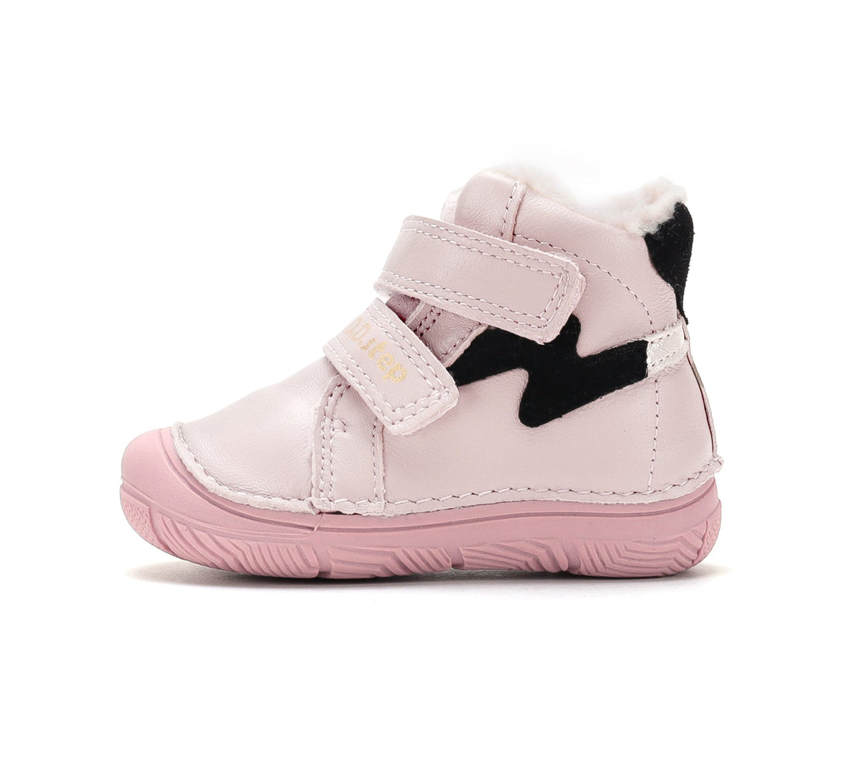 D.D.Step ghete fete imblanite 20-25 Baby Pink cu negru