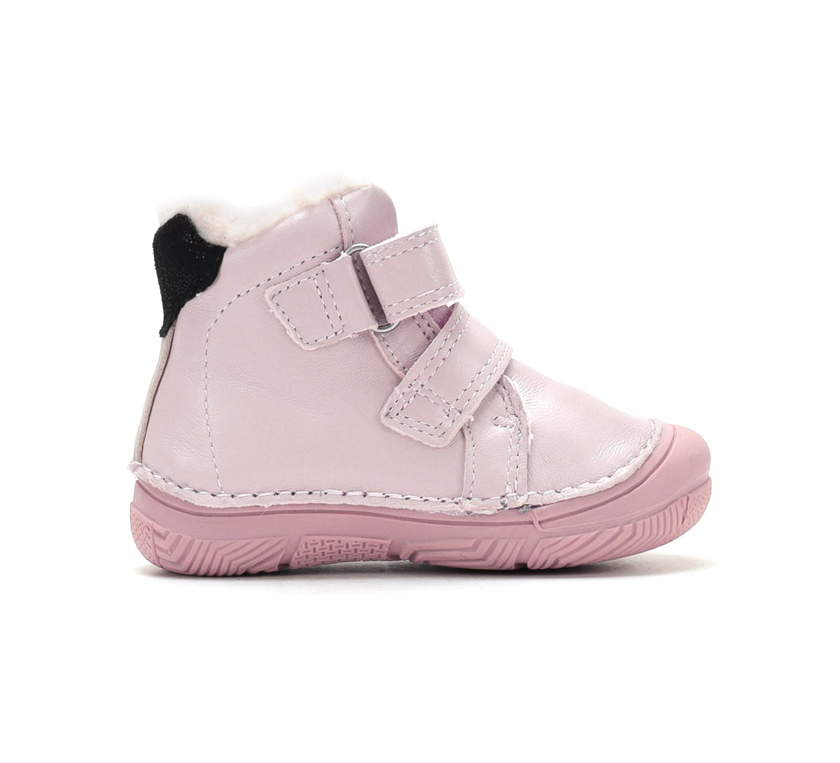 D.D.Step ghete fete imblanite 20-25 Baby Pink cu negru