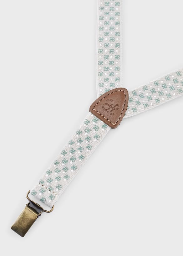 Abel&Lula bretea baieti cu elastic si logo 6-18 luni, Off-white Imagine principală a produsului