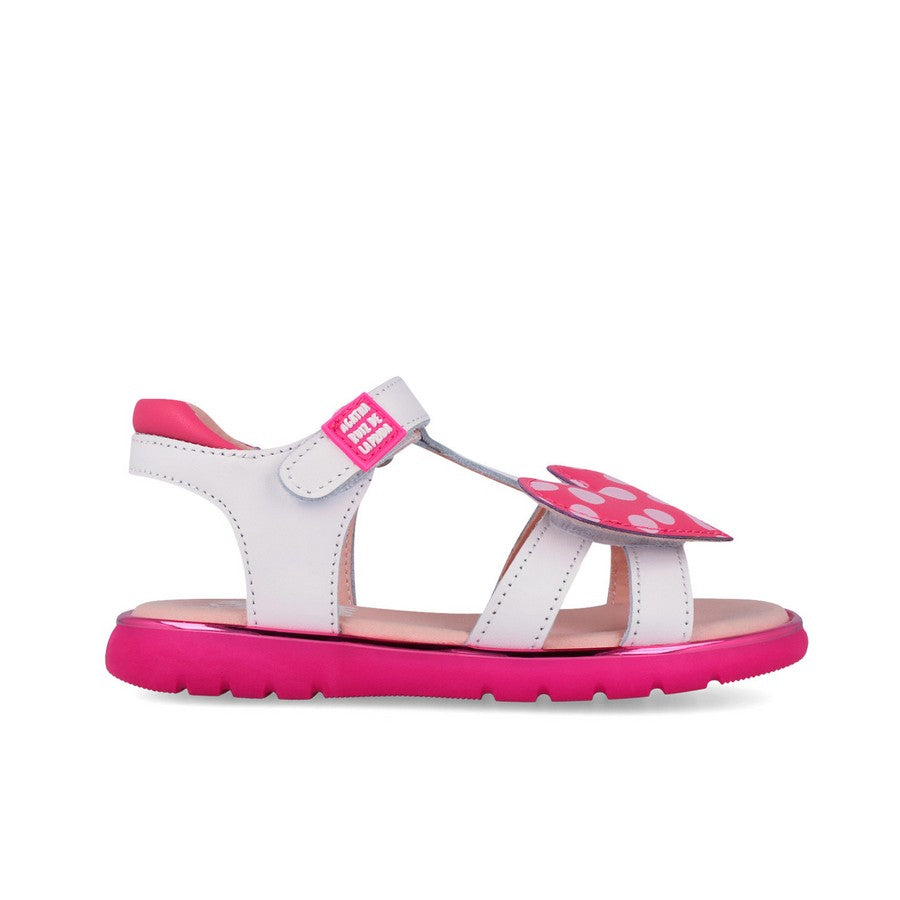 Biomecanics Agatha Ruiz De La Prada sandale fete 24-30 Blanco cu inimioara Imagine secundară a produsului