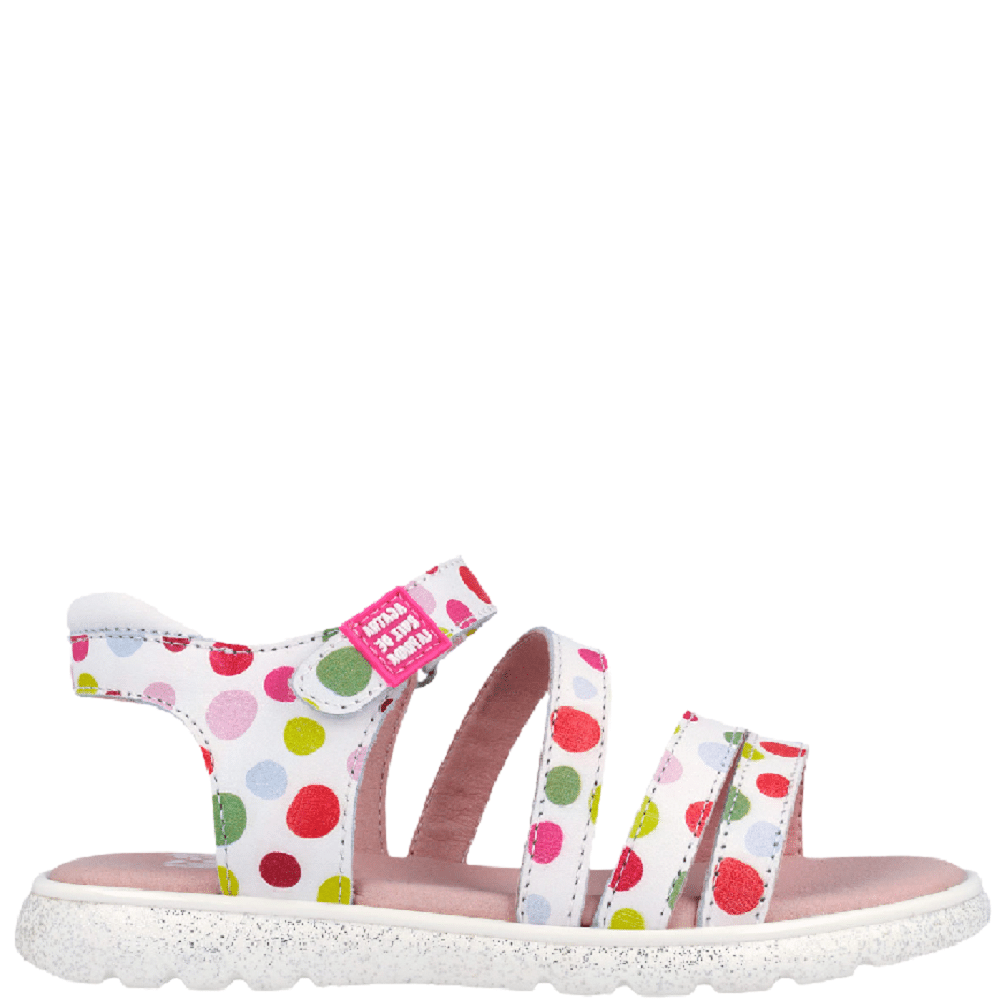 Biomecanics Agatha Ruiz De La Prada sandale fete 28-36 Blanco y multicolor cu buline Imagine secundară a produsului