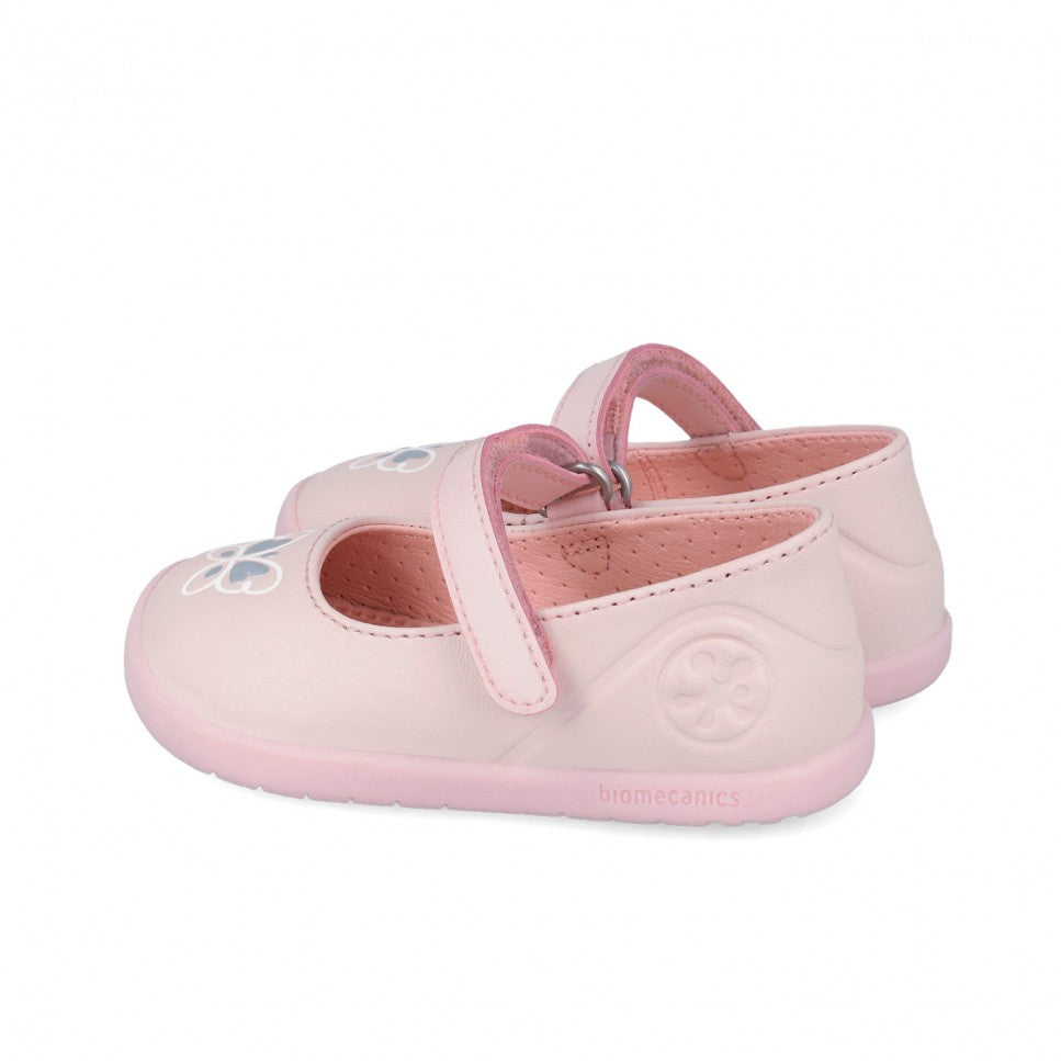 Biomecanics balerini fete First Steps Barefoot 19-26 Sauvage Cotton cu fluturas