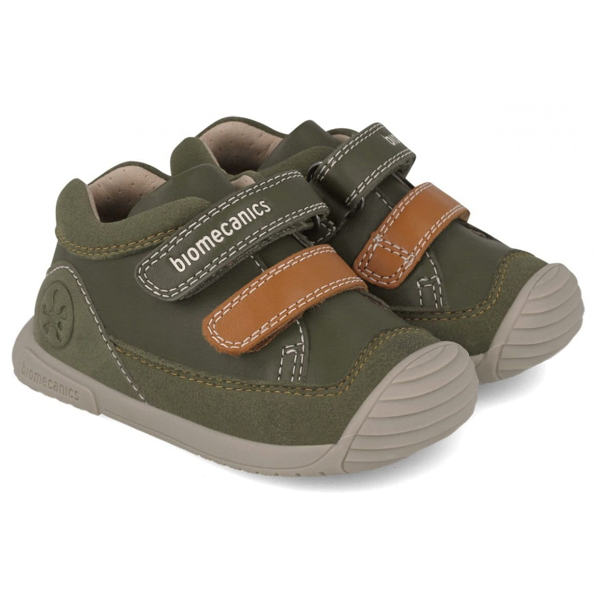 Biomecanics pantofi baieti 18-25 Sauvage Militare cu maro