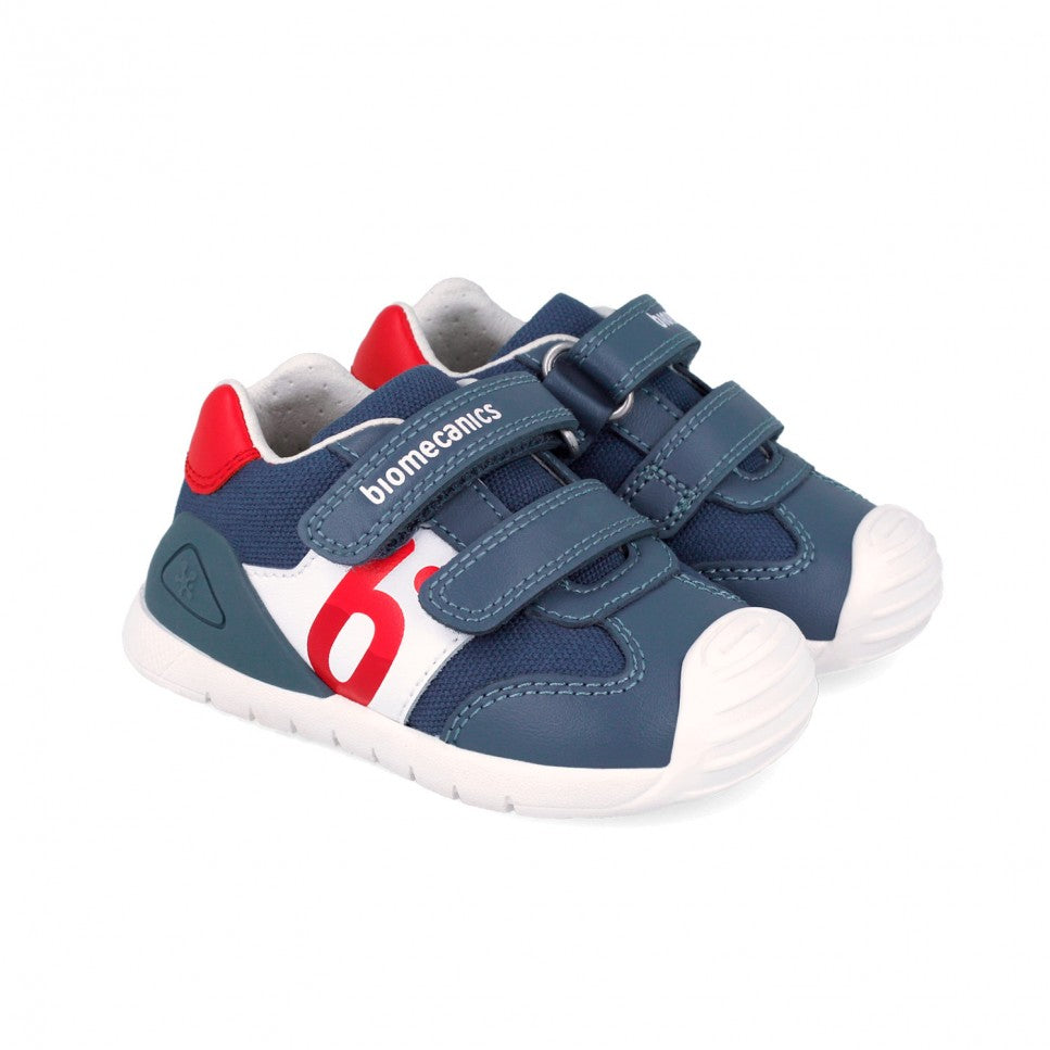 Biomecanics pantofi baieti 18-25 Sauvage Petrol cu rosu