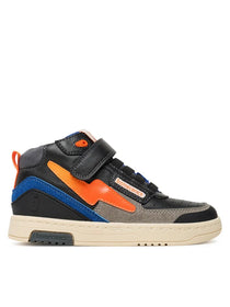 Biomecanics pantofi baieti 25-27 Napa Negro cu portocaliu