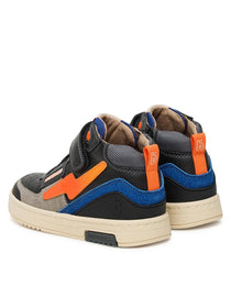 Biomecanics pantofi baieti 25-27 Napa Negro cu portocaliu